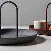 Desktop Tray Round  Portable Tray with Handle for Sundries and Small Home Decor Necklace Kitchen Storage Trays Organization