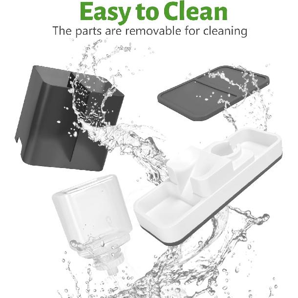 Yummy Sam Automatic Small Pet Feeder and Water Dispenser, 2 in 1 Gravity Cat Auto Pet Feeder and Waterer Set Feeder Dish for Small Medium Pets Dog