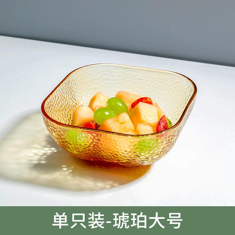 Пномпень Квадратная стеклянная чаша Столовая посуда Бытовая фруктовая чаша Десертная салатница Японская миска для лапши Столовая посуда Суповая чаша