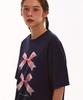 MATCHGLOBE Twice Ribbon Oversized T-Shirt (Navy)