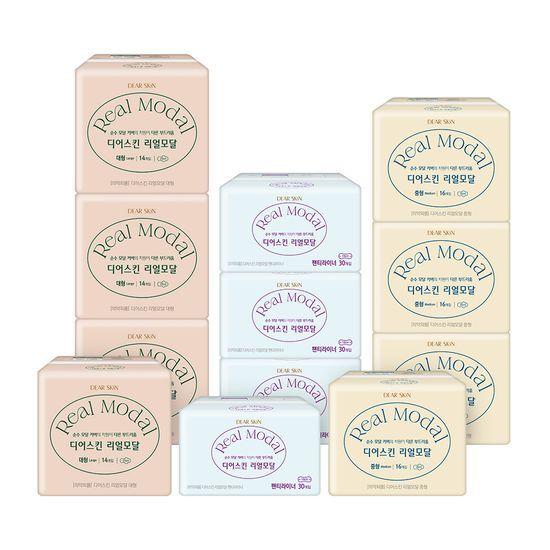 

DEAR SKIN Набор из 4 штук из настоящего модала (выберите 1 из 3) Large 14P*4 pack