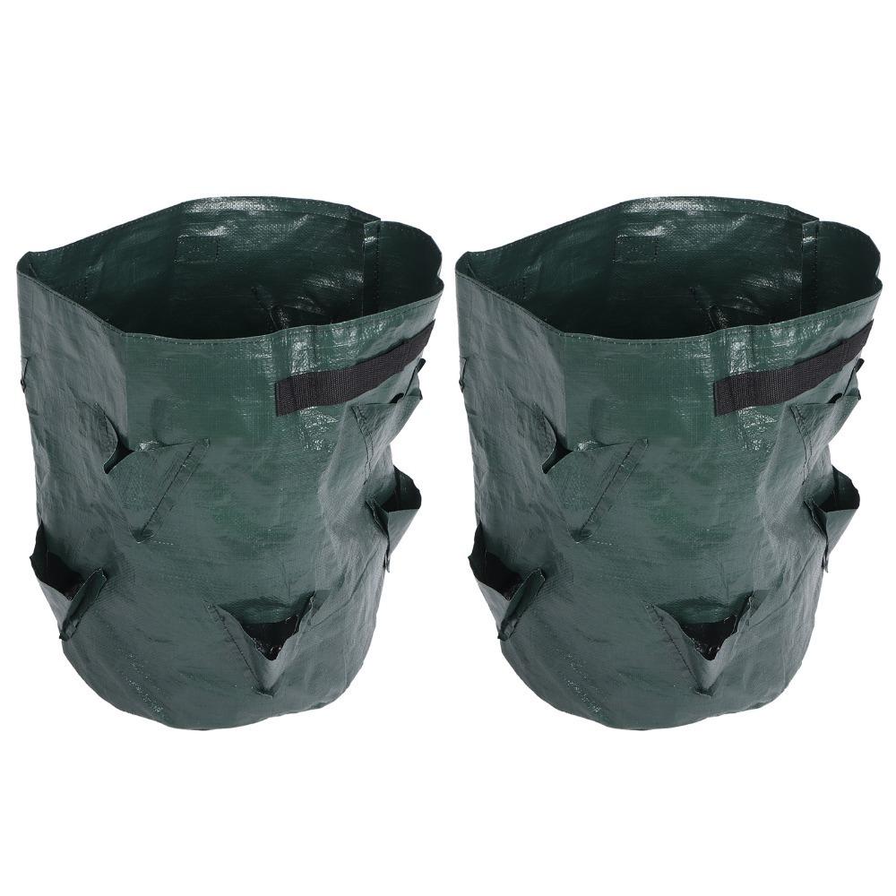 2PCS PE Strawberry Planter Bags 10 Gallon Vertical Garden Planter  Strawberry Planting 10 Gallon