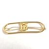 TB Logo Hair Accessories Hair Pin Barrette Metal Gold Unused