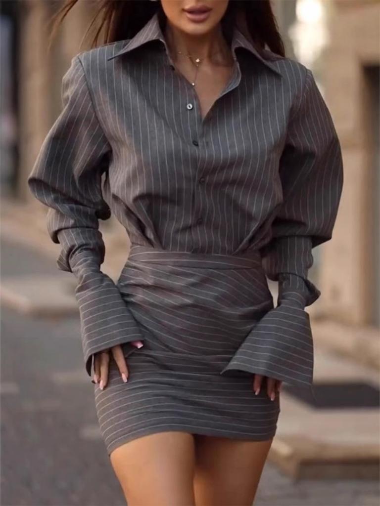 Summer New Striped Top and Shorts Set Casual Outfit for Women