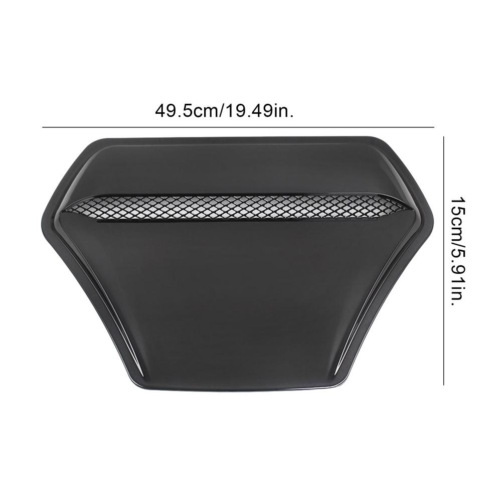 Automotive Hood Scoop Decorative Bonnet Vents Cover For Auto Adhesive Bright Black Decorative Hood Cover Fit For Car Decor