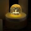 10 Pcs Wooden LED Display Bases Round Wood Display Lighted Bases for Glass Art LED Lighted Display Stand Bases for 3D Crystal Ball Room Office Home