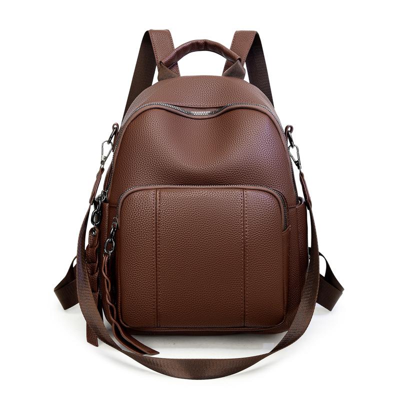 Women s Lightweight PU Backpack Large Capacity Backpack For Commuter