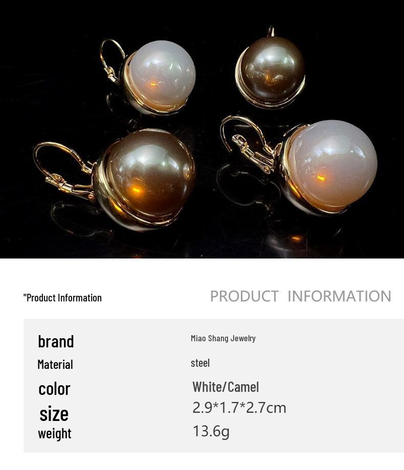 18K High-Luster Pearl Ear Cuffs: Elegant & Versatile Light Luxury Earrings