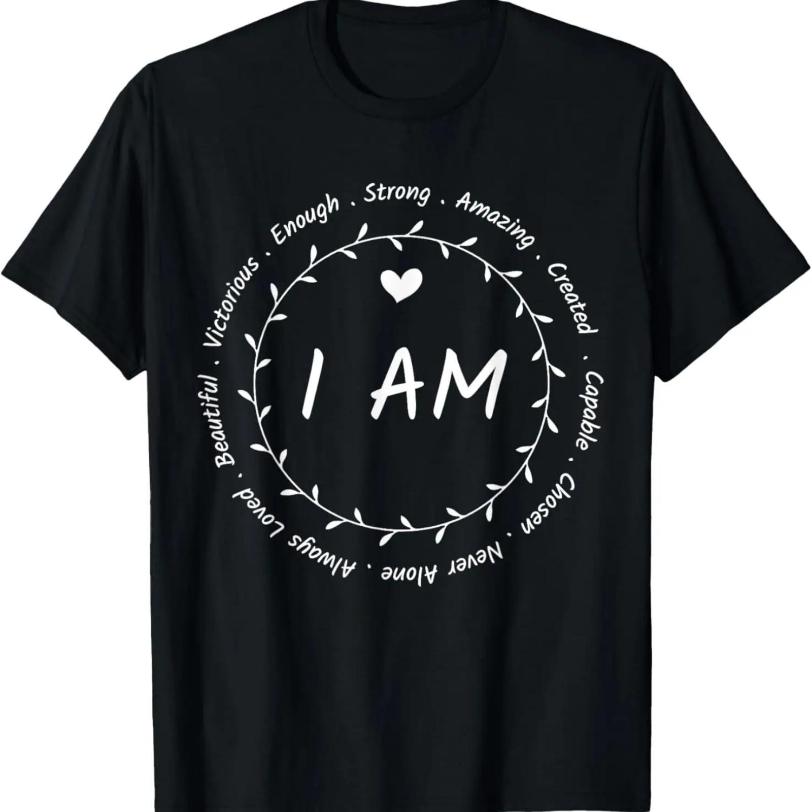 

I am Circle Design Amazing Beautiful Strong Capable Chosen T-Shirt XXXXXL чёрный