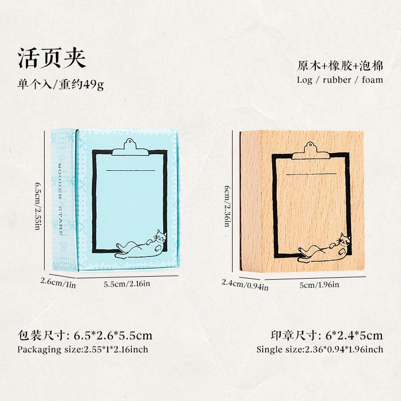 

Retro Wooden Calendar Hand Account Seals Are Suitable for DIY Scrapbooking Letters Cards Art Crafts Decoration