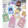 Cute Pvc Cartoon Keychain Holder With Photo Slot And Coin Pocket