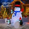 6.8FT Xmas Inflatable Yard Decor LED Snowman Penguins Christmas Outdoor Home Decoration Ornament Festive Toy Gift Supplies Decor