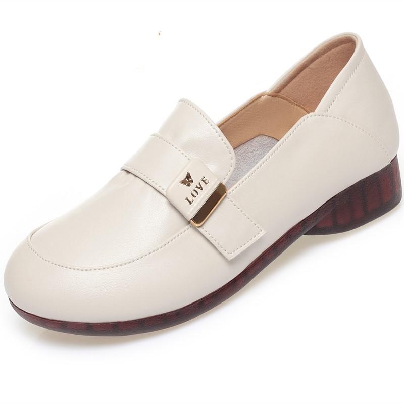 Fashion AIYUQI Ladies Shoes Wdges 2024 New Fall Casual Genuine Leather Mom Shoes Women Round Toe Large Size Women's Shoes
