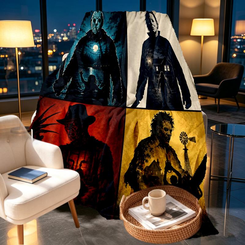 Friday the 13th Print Blanket - Soft & Comfortable, for Bedroom, Travel, Sofa, Home Decoration - Birthday Christmas Gift for Friend