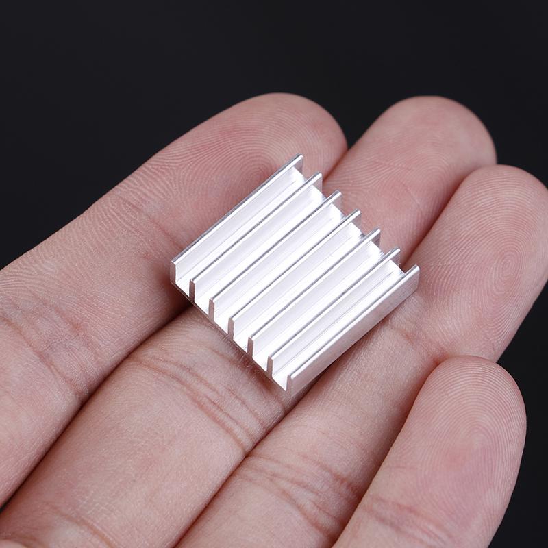 10Pcs Aluminum 20X20X6Mm Ic Led Cooling Cooler Heatsink Heatsinks With Tape