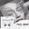 Adesivo per tatuaggio in cristallo Glitter Eyeliner Sopracciglio Trucco Viso Occhi Diamante Tatuaggio temporaneo Adesivi per eyeliner 3D con strass rock