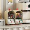 Contemporary Plastic Desktop Coffee Organiser Corner Teas Bag Holder Office Table Drawer Storage Box with Compartments