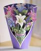 3D Pop-up Mother's Day Greeting Card with Hand-held Flowers