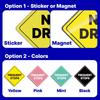 GEEKBEAR Delivery Driver Frequent Stop Sign - Sticker or Magnet, Color Variations, Weather Resistant