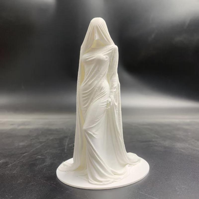 1PC 3D Mystery Masked Lady Statuette Character Sculpture Ornament Tabletop Wine Cabinet Home Decoration
