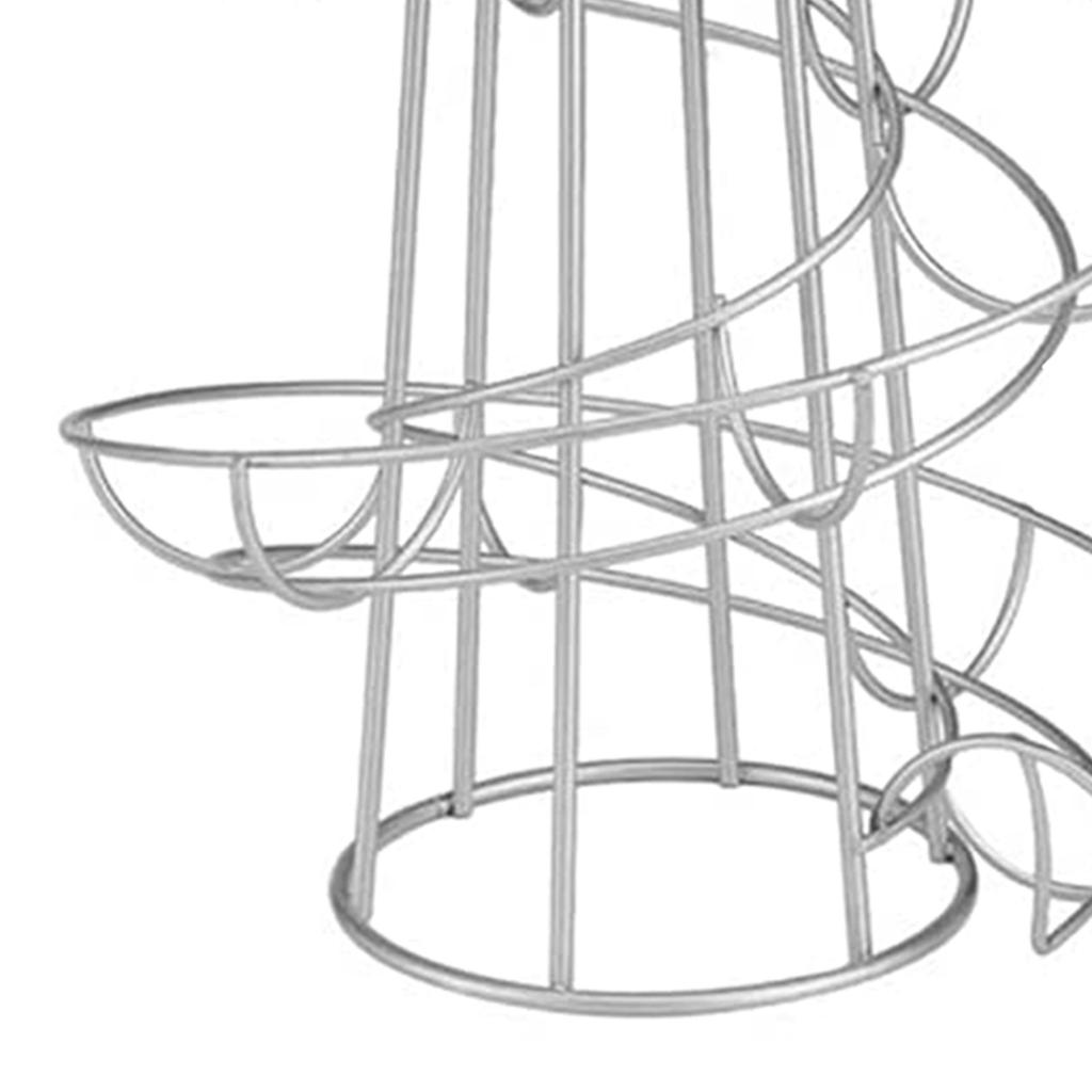 Spiralny Stojak na Jajka Spiralny Skelter na Jajka Dozownik Wielofunkcyjny Metalowy Spiralny Koszyk na Jajka Półka do Przechowywania Jajek na Blat Kuchenny