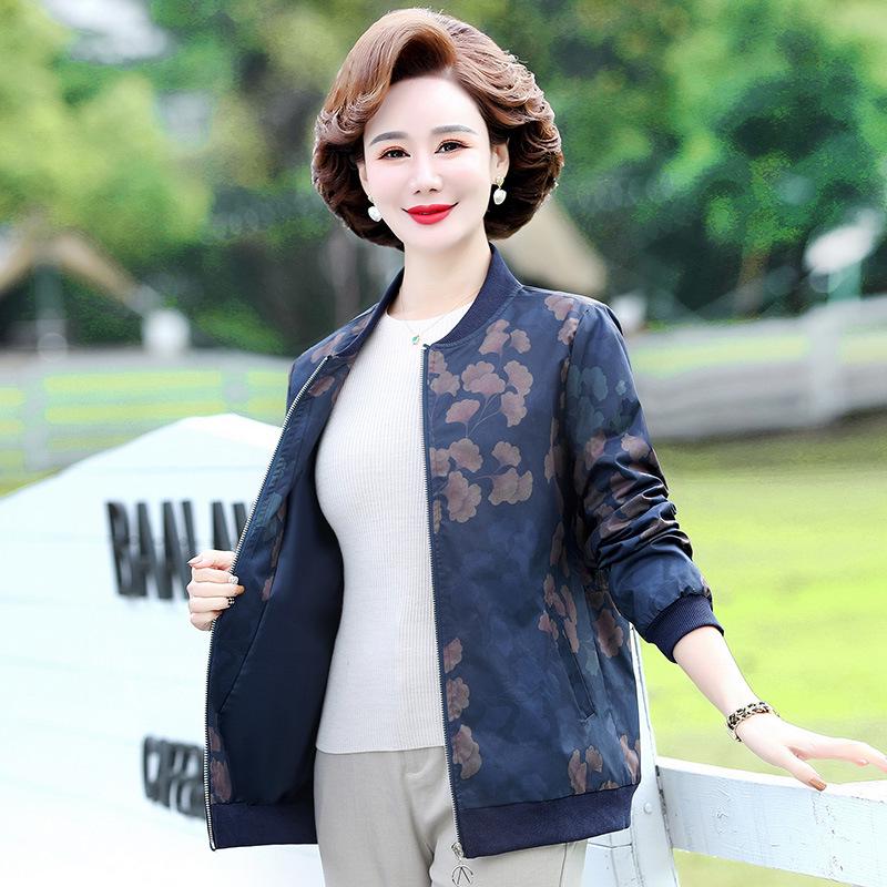 Mother's 2026 Spring/Autumn Lapel Jacket for Women - Middle-Aged & Elderly, Loose, Stylish Top.