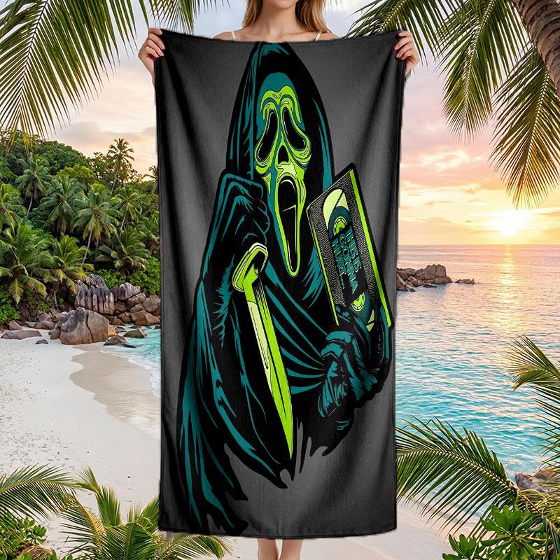 Large Beach Towel Quick Dry Absorbent Towel For Beach IndoorScream Ghostface