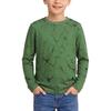 Boys and Girls Camouflage Print Neck Pullover Shirt for Casual and Athletic Wear