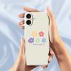 For iPhone 17 Case Five Colors Flowers Pattern Printing Straight Edge TPU Phone Back Cover