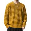 Men's Heavyweight Winter Cable Knit Pullover Sweater - Thick, Warm, Versatile Round Neck Knitwear