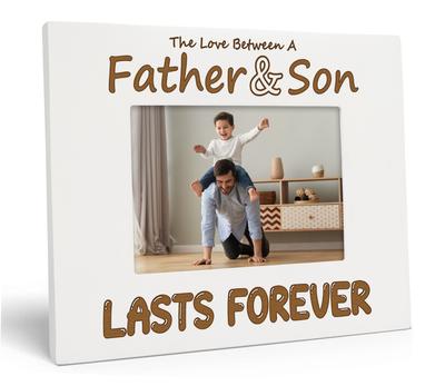 Darling Souvenir Made With Love Engraved Table Top Photo Frame Wooden Special To Be A Dad Quotes White Picture Frame