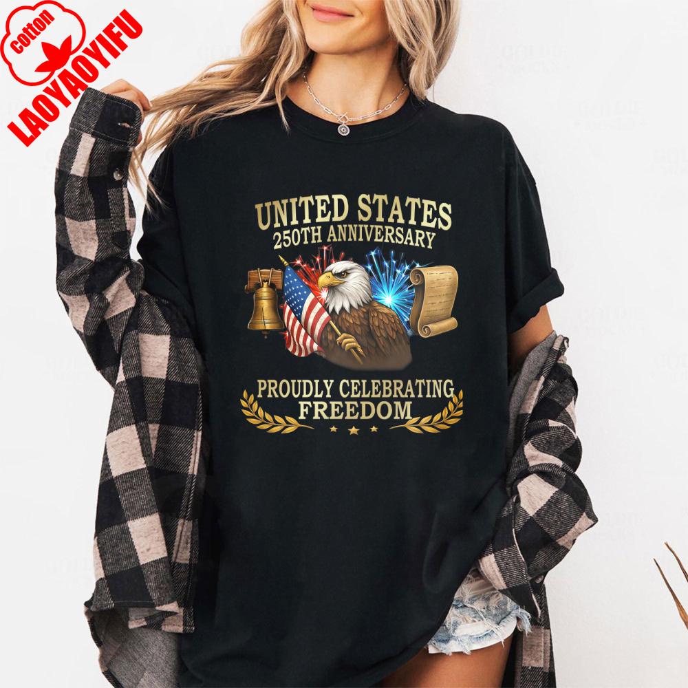 United States 250th Anniversary Unisex Tee USA Independence Day Shirt Streetwear Tees 17762026 Patriotic Tshirt 4th of July Gifts S