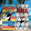 Kreslený P-Popeye Ručník Plážový ručník Cestovní Lehký Šetrný k pokožce Pro bazén Pláž Kempování Výlet loďí Léto