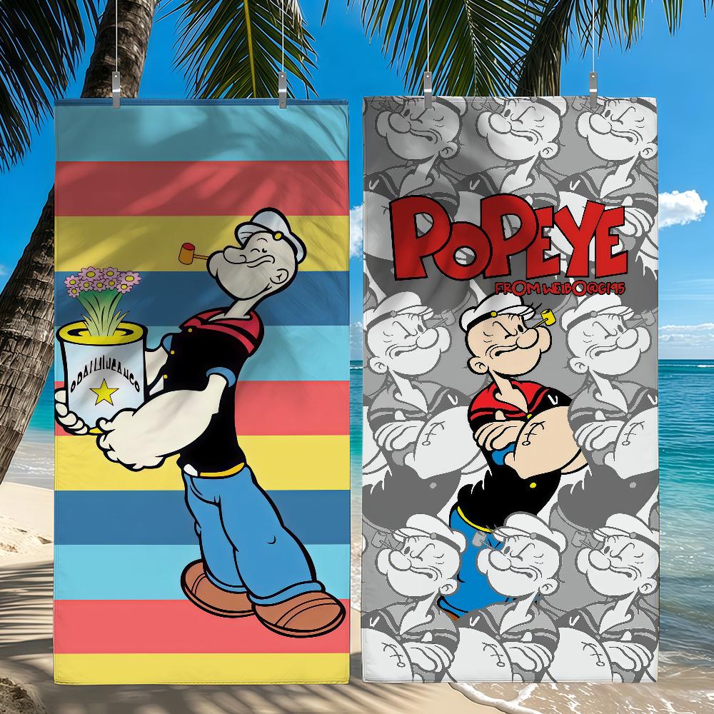 Kreslený P-Popeye Ručník Plážový ručník Cestovní Lehký Šetrný k pokožce Pro bazén Pláž Kempování Výlet loďí Léto
