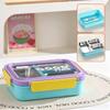 Food Grade 304 Stainless Steel Compartment Lunch Box Sealed Insulated Bento Box with Tableware for Students Office Workers