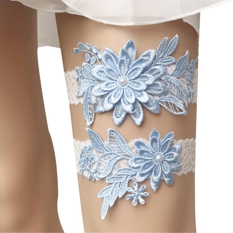 Breathable Comfortable Lace Bridal Garter Set For Day Wear In Weddings Celebrations