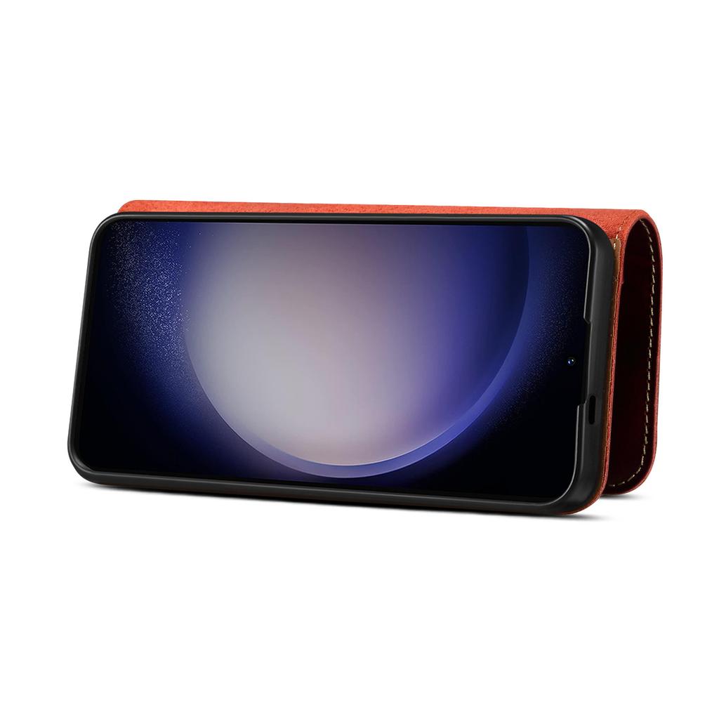 Oil Wax Leather Case for Samsung Galaxy S26 Ultra S25 Edge S24 Plus S23 Fe S22 S21 S20 Note20 Ultra Card Holder Hand Strap Cover