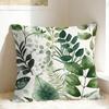 Green Watercolor Plants Pillow Case  Kawaii Pillow Cover Soft Pillowcases For Office Car Home Decor