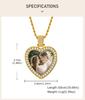 Picture Photo Necklace, Personalized  Zirconia Heart Pendant Jewelry Customized Gifts for Women