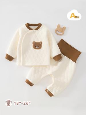 Newborn Cotton Padded Jumpsuit - Warm for Autumn/Winter, Thin for Spring