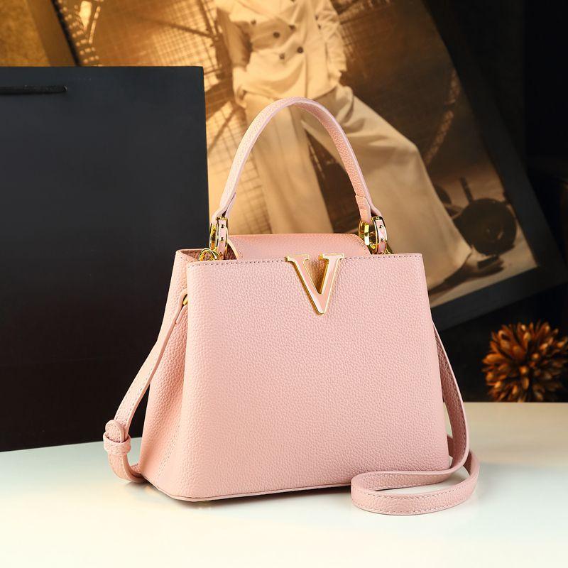 Popular High-grade Leather Women Handbags Small Portable Bucket Bag 2025 New Niche Design Commuter Crossbody Mother Bags