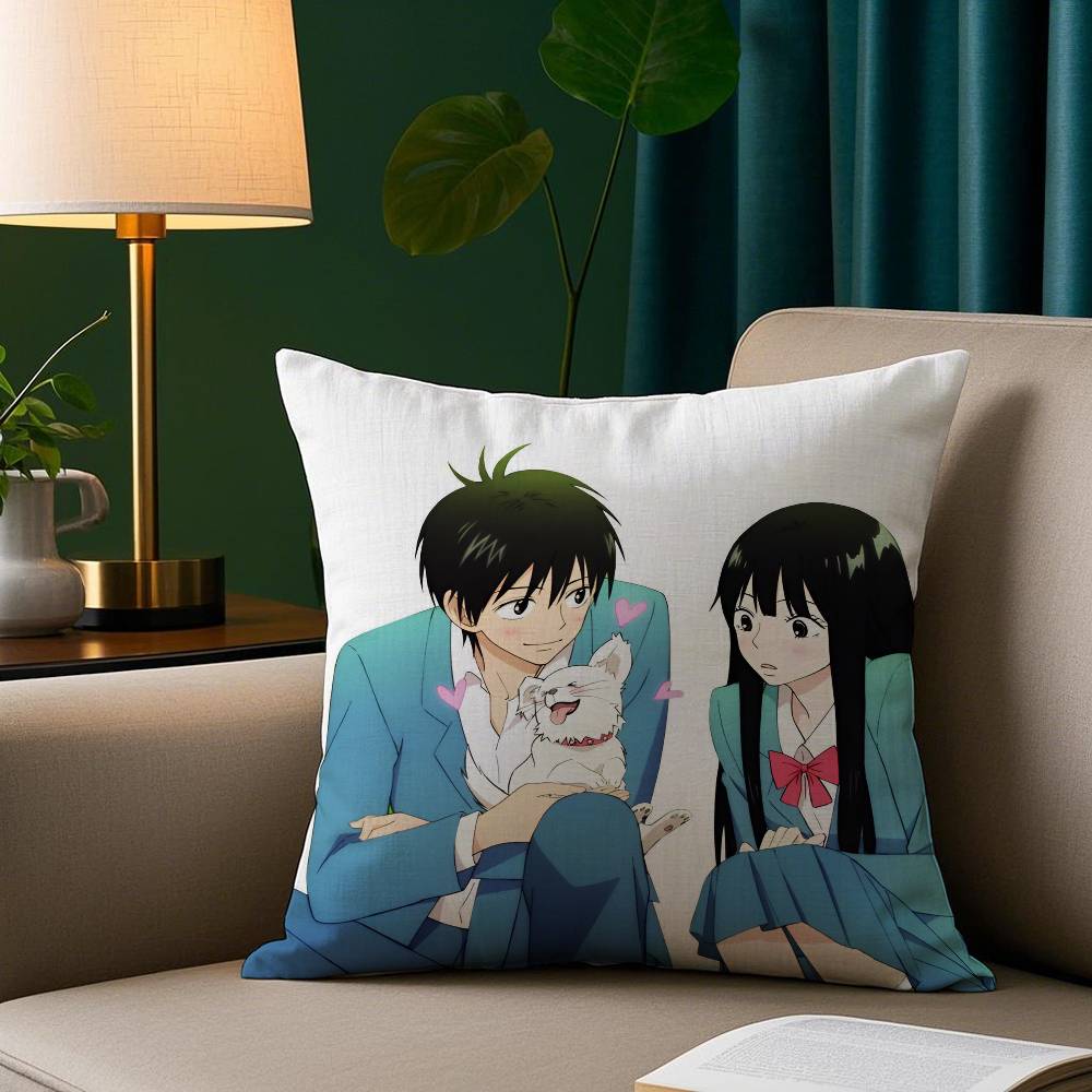 Paar K-Kimi ni Todoke Kissenbezug Plüschstoff Weicher Kissenbezug Beidseitiger Druck Sofakissenbezug Überwurf