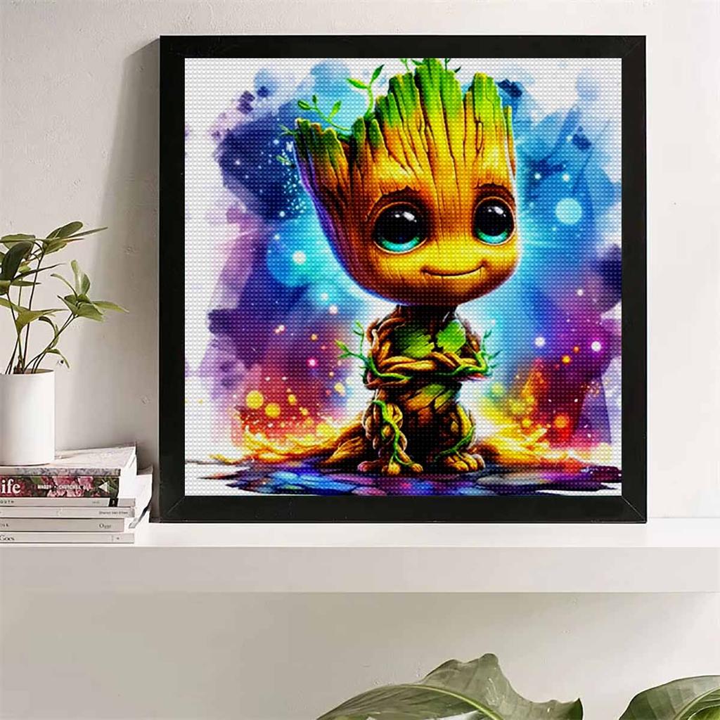 5D DIY Diamond Painting Decorative Q Version Groot Full Round Drill Scenery Diamond Embroidery Cross Stitch Kits Home Decor Gift