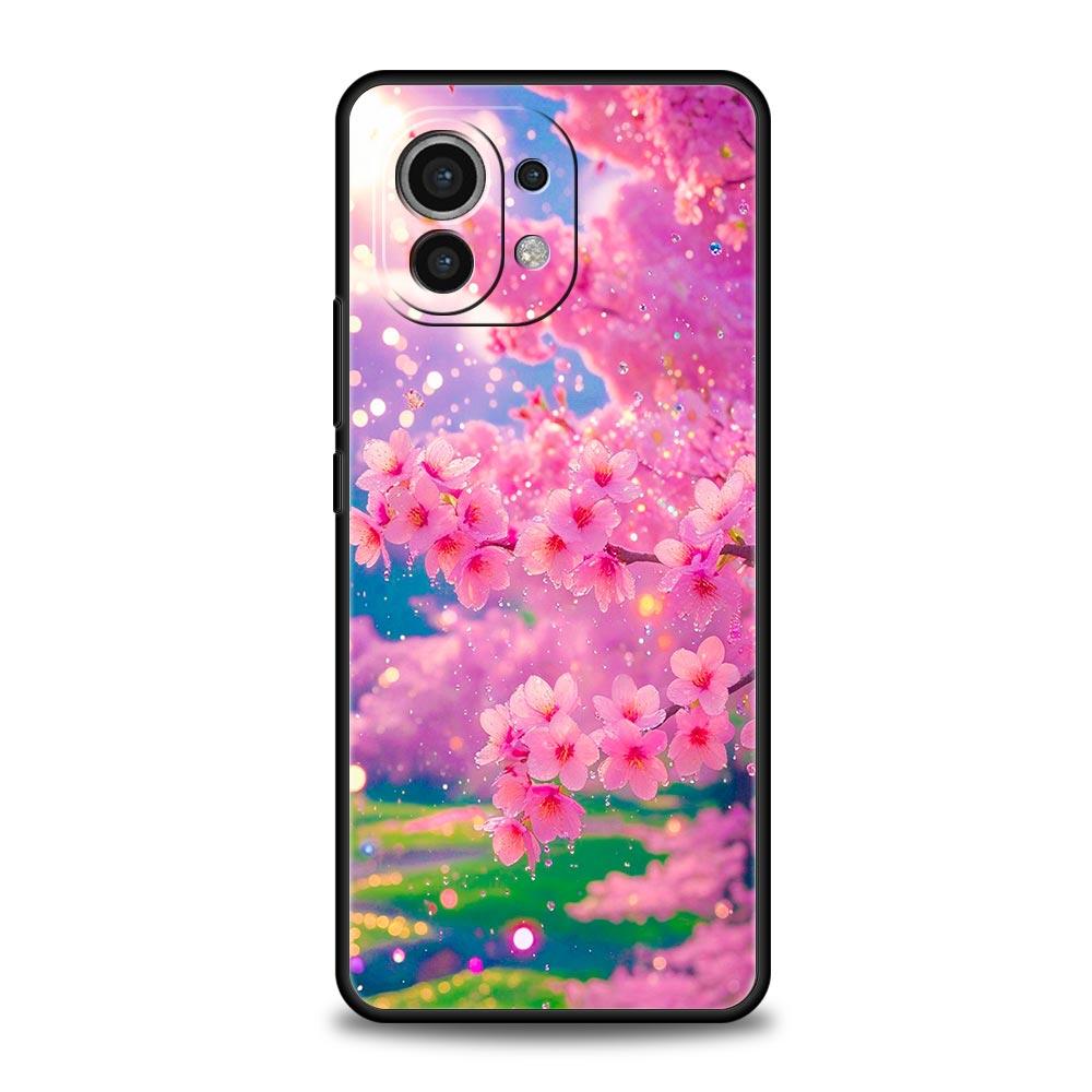 Korean Flower Phone Case Cover for Xiaomi Mi 17 15 14 13 12 11 Ultra 15T 14T 13T 12T 11T Pro Lite 5G Soft TPU Shell Fundas Capas