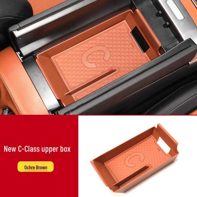 Storage Organizer for Mercedes-Benz GLC260, New C/E-Class, and E300L Center Console Armrest.