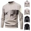 Men's Christmas Imitation Mink Velvet Half-High Collar Sweater - Autumn/Winter Knitwear.