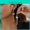 Modern Geometric Tassel Earrings For Women Simple Pearl Gold Design