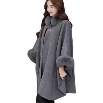 European & American Plus Size Women's Woolen Coat - Warm, Stylish Wool Collar for Autumn & Winter