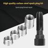Milltrip 5Pcs Carbon Steel Sparks Plug Thread Repair Kit - 14mm Re-thread Tap Tool with 4 Inserts, Professional Cylinder Head Rethreading Tools for