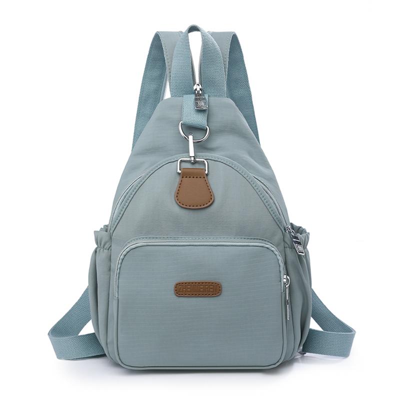 

Многофункциональный рюкзак, женская легкая нейлоновая нагрудная сумка, однотонная сумка через плечо синий